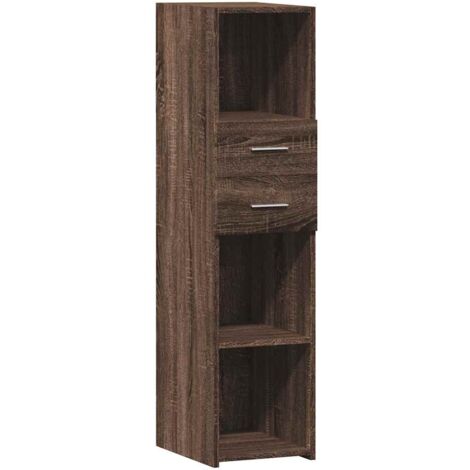 Credenza buffet cassettiera mobile contenitore organizer cucina soggiorno soggiorno alto 30 x 42,5 x 124 cm derivati del legno marrone 020033573