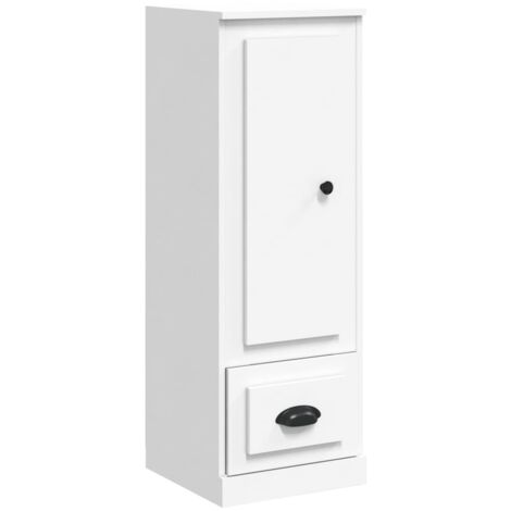 HELLOSHOP26 Credenza buffet cassettiera mobile contenitore organizer cucina soggiorno soggiorno alto 36 x 35,5 x 103,5 cm pannelli in MDF bianco