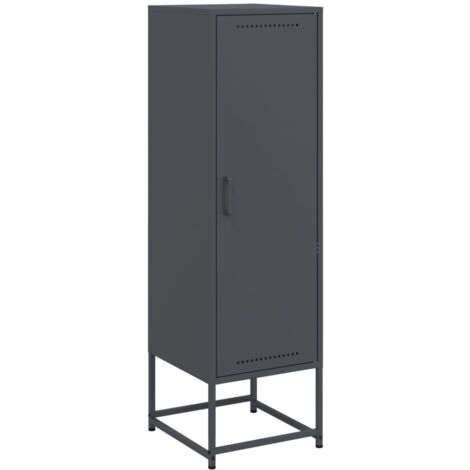 Credenza buffet cassettiera mobile contenitore organizer cucina soggiorno soggiorno alto 36 x 39 x 123 cm acciaio antracite 020032201