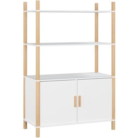 Credenza buffet cassettiera mobile contenitore organizer cucina soggiorno soggiorno alto 80 x 40 x 121 cm derivati del legno bianco 020032771