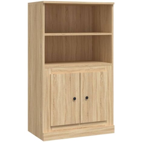Credenza buffet cassettiera mobile contenitore organizer cucina soggiorno soggiorno alto sonoma 60 x 35,5 x 103,5 cm derivati del legno marrone 020034076
