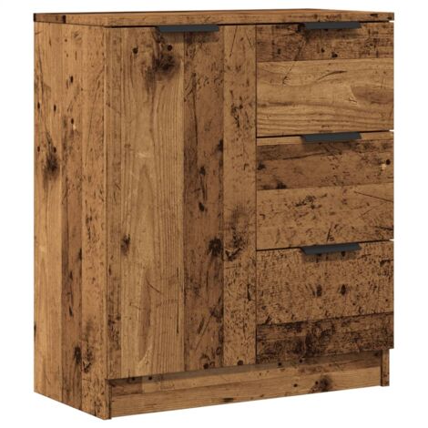 Credenza buffet cassettiera mobile contenitore organizer cucina soggiorno soggiorno legno vecchio 60 x 30 x 70 cm derivati del legno marrone 020036601