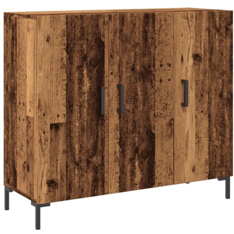 Credenza buffet cassettiera mobile contenitore organizer cucina soggiorno soggiorno legno vecchio 90 x 34 x 80 cm derivati del legno marrone 020036613