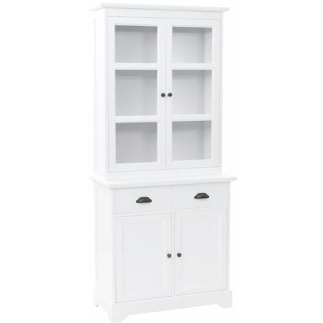 Credenza buffet consolle mobile contenitore credenza con 4 ante in MDF e legno di pino 180 cm 4402167