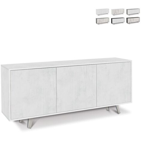 Credenza buffet moderna bianca con tre ante bianco