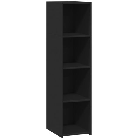 Credenza cassettiera cassettiera mobile contenitore organizer cucina soggiorno soggiorno 30 x 41 x 124 cm multistrato nero 020035861
