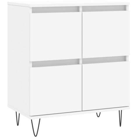 HELLOSHOP26 Credenza cassettiera cassettiera mobile contenitore organizer cucina soggiorno soggiorno 60 x 35 x 70 cm derivati del legno bianco