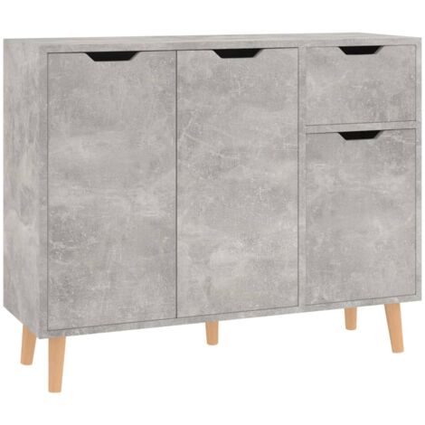 Credenza cassettiera cassettiera mobile contenitore organizer cucina soggiorno soggiorno 90 x 30 x 72 cm derivati del legno grigio 020032114