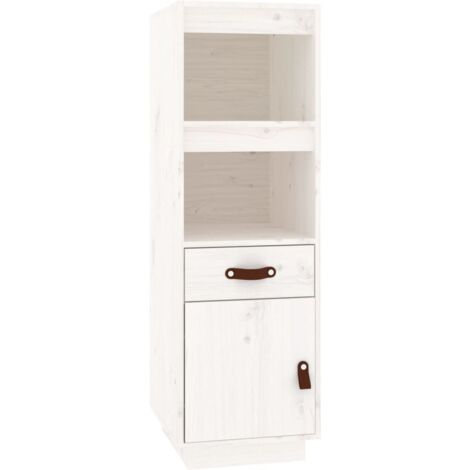 Credenza cassettiera cassettiera mobile contenitore organizer cucina soggiorno soggiorno alta 34 x 40 x 108,5 cm legno massello di pino bianco 020032434
