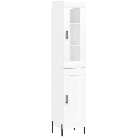 Credenza cassettiera cassettiera mobile contenitore organizer cucina soggiorno soggiorno alto 34,5 x 34 x 180 cm derivati del legno bianco 020032373