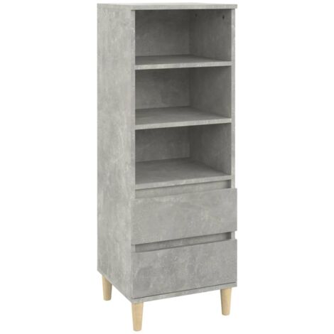 Credenza cassettiera cassettiera mobile contenitore organizer cucina soggiorno soggiorno alto 40 x 36 x 110 cm derivati del legno grigio 020034433