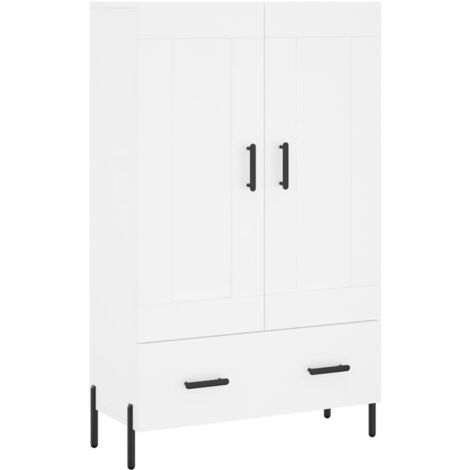 Credenza cassettiera cassettiera mobile contenitore organizer cucina soggiorno soggiorno alto 69,5 x 31 x 115 cm derivati del legno bianco 020032494