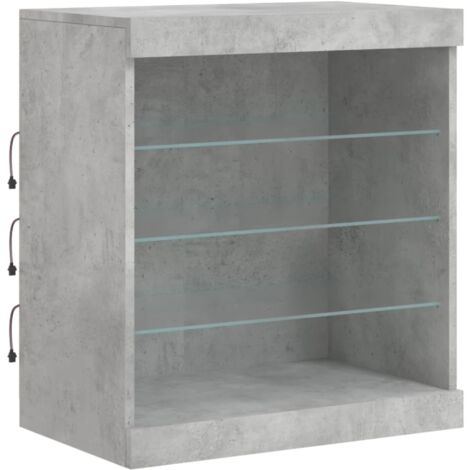 Credenza cassettiera cassettiera mobile contenitore organizer cucina soggiorno soggiorno con luci a LED 60,5 x 37 x 67 cm grigio 020030003