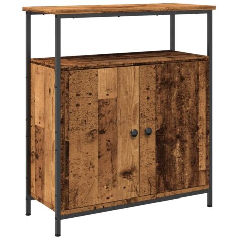 Credenza cassettiera cassettiera mobile contenitore organizer cucina soggiorno soggiorno legno vecchio 70 x 30 x 80 cm derivati del legno marrone 020036607