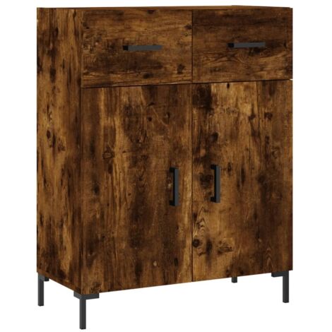 Credenza cassettiera mobile contenitore organizer cucina soggiorno salotto 695 x 34 x 90 cm legno ingegnerizzato marrone 020031074