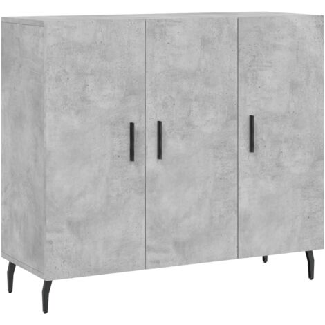 Credenza cassettiera mobile contenitore organizer cucina soggiorno salotto 90 x 34 x 80 cm legno ingegnerizzato grigio 020032117