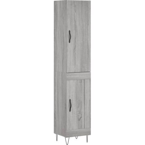 Credenza cassettiera mobile contenitore organizer cucina soggiorno salotto alto sonoma 345 x 34 x 180 cm legno ingegnerizzato grigio 020035266