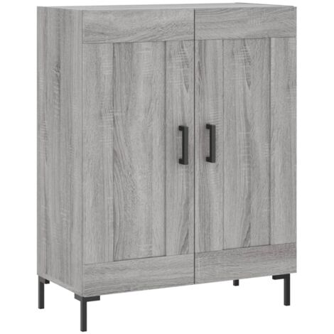 Credenza cassettiera mobile contenitore organizer cucina soggiorno salotto sonoma 695 x 34 x 90 cm legno ingegnerizzato grigio 020036438