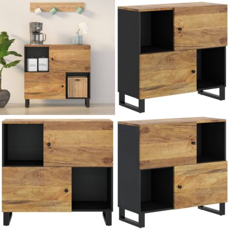 Credenza con 2 Ante 80x33x75 cm in Legno Massello di Mango - Credenza con 2 ante - Credenza da camera da letto