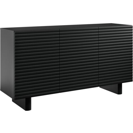 Credenza con 3 ante in MDF Nero - LUDIMA