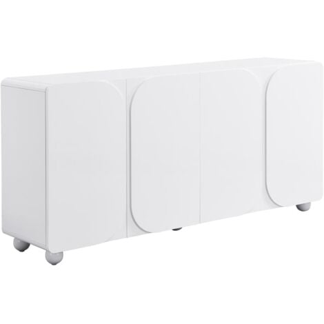 Credenza con 4 ante in MDF Bianco  - YELDINIA