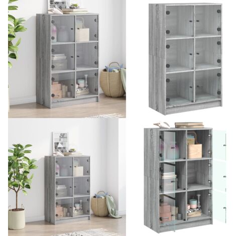 Credenza con Ante Grigio Sonoma 68x37x109 cm Legno Multistrato - Credenza con ante - Credenza moderna