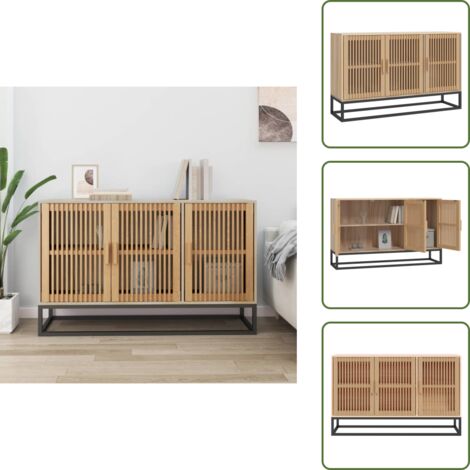 Credenza con ante in legno - vidaXL Credenza 105x30x65 cm in Legno Multistrato - Credenza con gambe in ferro