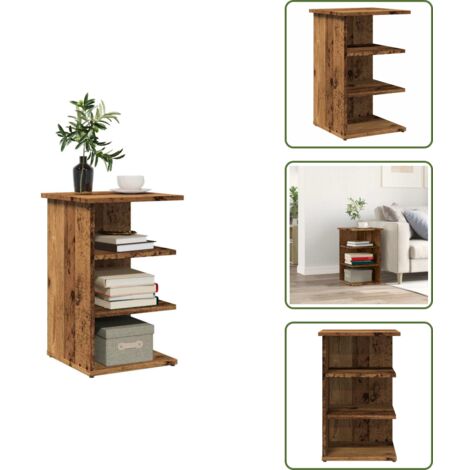 Credenza con ante - vidaXL Credenza Legno Vecchio 35x35x55 cm in Legno Multistrato - Credenza per oggetti