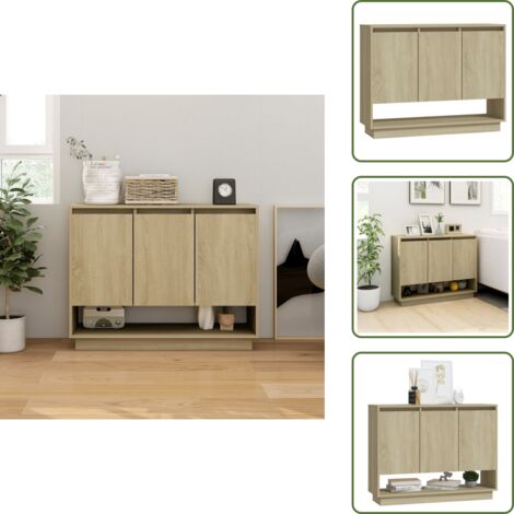Credenza con ante - vidaXL Credenza Rovere Sonoma 97x31x75 cm in Truciolato - Credenza con ripiano superiore