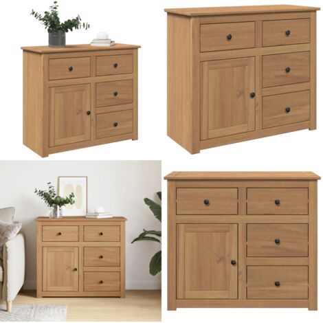 Credenza con Cassetti Panama 93x40x80 cm Legno Massello di Pino - Credenza con cassetti - Credenza da cucina