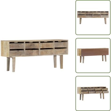 Credenza con cassetti - vidaXL Credenza 140x30x60 cm in Legno Massello di Mango - Mobile in legno massello