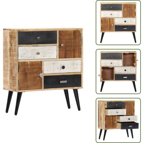 Credenza con cassetti - vidaXL Credenza 70x30x78 cm in Legno Massello di Mango - Credenza con ante
