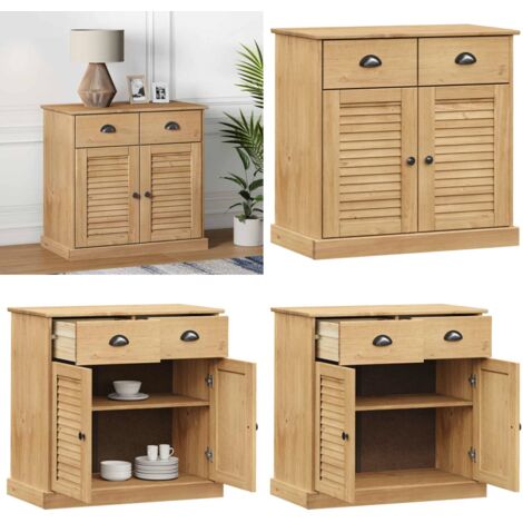 Credenza con Cassetti VIGO 78x40x75cm Legno Massello Pino - Credenza in legno - Credenza da cucina