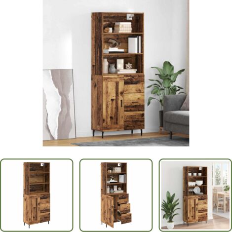 Credenza con cassetto -  Credenza con cassetto Legno vecchio 69,5 x 34 x 180 cm