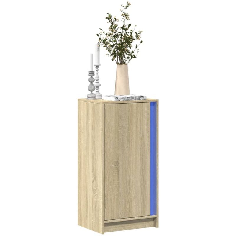 Credenza con led Rovere Sonoma 42,5x34x85 cm Legno Multistrato