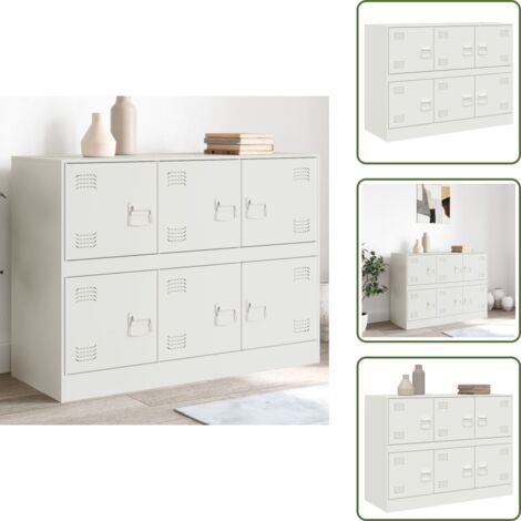 Credenza con maniglie - vidaXL Credenza Rosa 99x39x73 cm in Acciaio - Credenza per casa