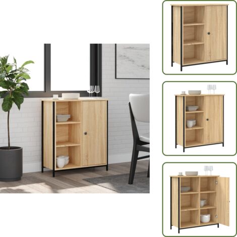 Credenza con piano decorativo - vidaXL Credenza Rovere Sonoma 70x30x80 cm in Legno Multistrato -
