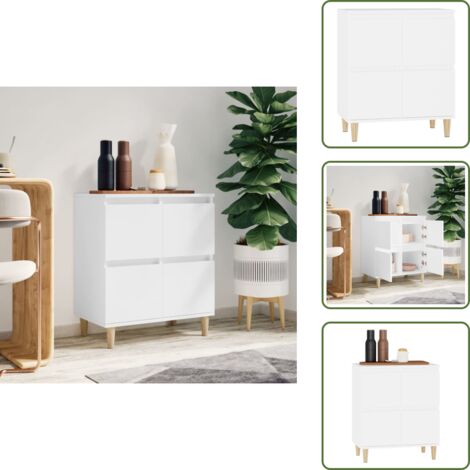Credenza con piano di esposizione - vidaXL Credenza Bianca 60x35x70 cm in Legno Multistrato - Credenza per casa