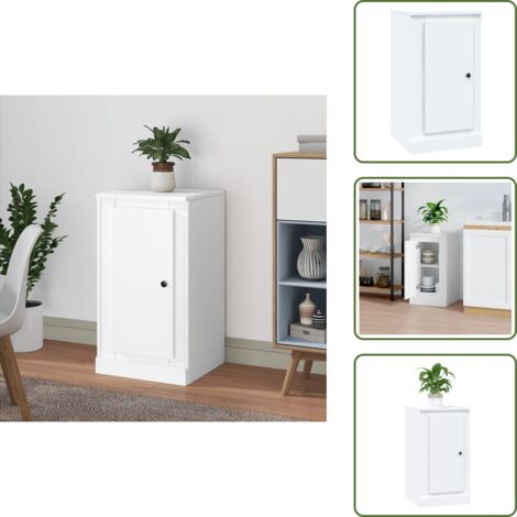 Credenza con piano espositivo - vidaXL Credenza Bianca 37,5x35,5x67,5 cm in Legno Multistrato - Credenza con ripiani