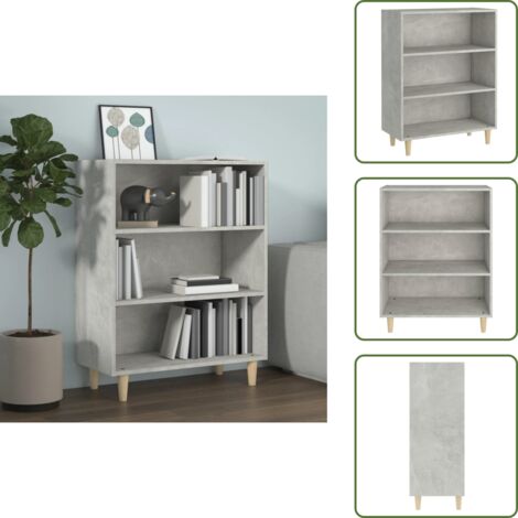 Credenza con ripiani - vidaXL Credenza Grigio Cemento 69,5x32,5x90 cm in Legno Multistrato - Credenza con piano d'appoggio