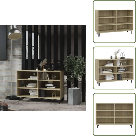 Credenza con ripiani - vidaXL Credenza Rovere Sonoma 103,5x35x70 cm in Legno Multistrato - Credenza con piano superiore