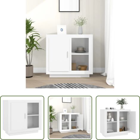 Credenza con scaffali - Credenza Rovere Sonoma 80x40x75 cm