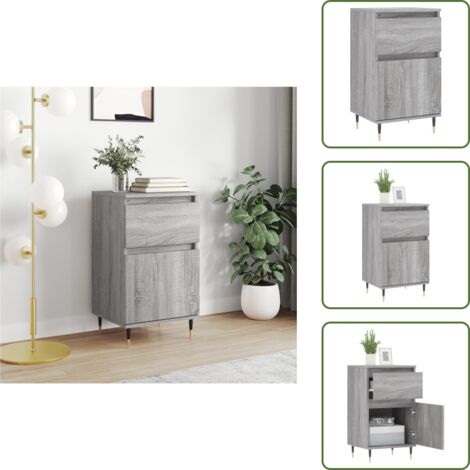 Credenza con superficie liscia - vidaXL Credenza Grigio Sonoma 40x35x70 cm in Legno Multistrato - Credenza per oggetti decorativi