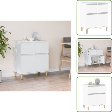 Credenza da bagno - vidaXL Credenza Bianca 60x35x70 cm in Legno Multistrato - Credenza da camera