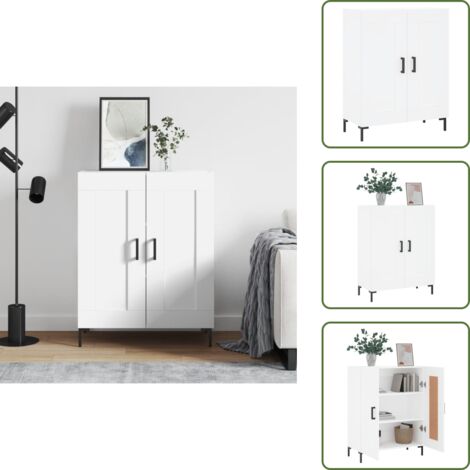 Credenza da casa - vidaXL Credenza Bianca 69,5x34x90 cm in Legno Multistrato - Credenza con ripiani