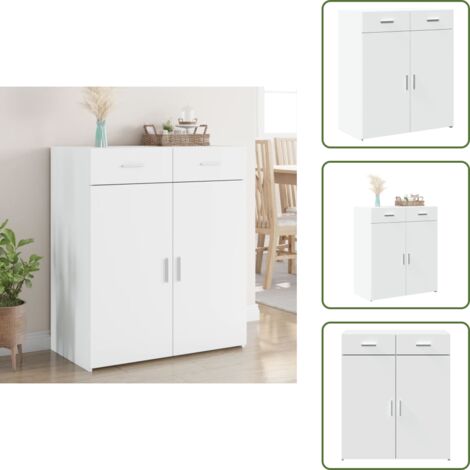 Credenza da cucina - vidaXL Credenza Bianca 80x42,5x93 cm in Legno Multistrato - Credenza da salotto
