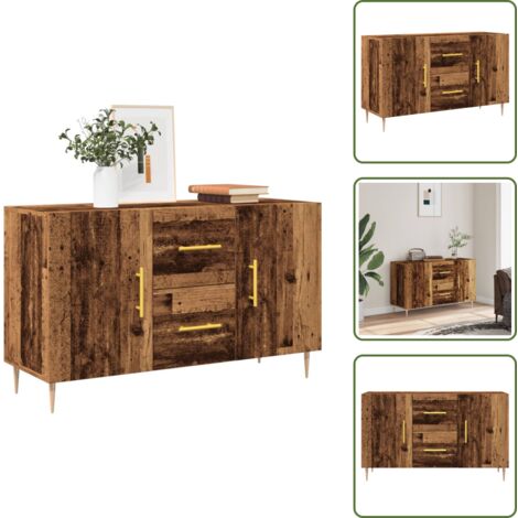 Credenza da cucina - vidaXL Credenza Legno Antico 100x36x60 cm in Legno Multistrato - Credenza da bagno