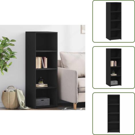 Credenza da cucina - vidaXL Credenza Nera 40x41x124 cm in Legno Multistrato - Credenza da soggiorno