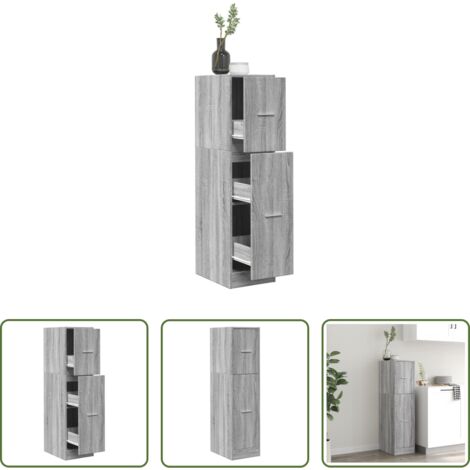 Credenza da farmacia -  Armadietto da Farmacia Grigio Sonoma 30x41x118 cm in Truciolato