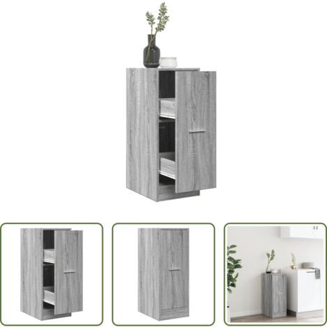 Credenza da farmacia -  Armadietto da Farmacia Grigio Sonoma 30x41x77,5cm in Truciolato